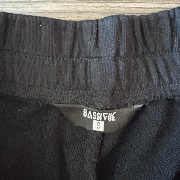 Bassigue Black High Waist Shorts Small Loungewear - Picture 3 of 4